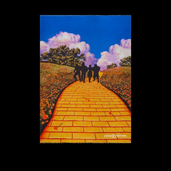 New Authentic Louis Vuitton Brick Road Stole Scarf Virgil Abloh - Picture 2 of 12